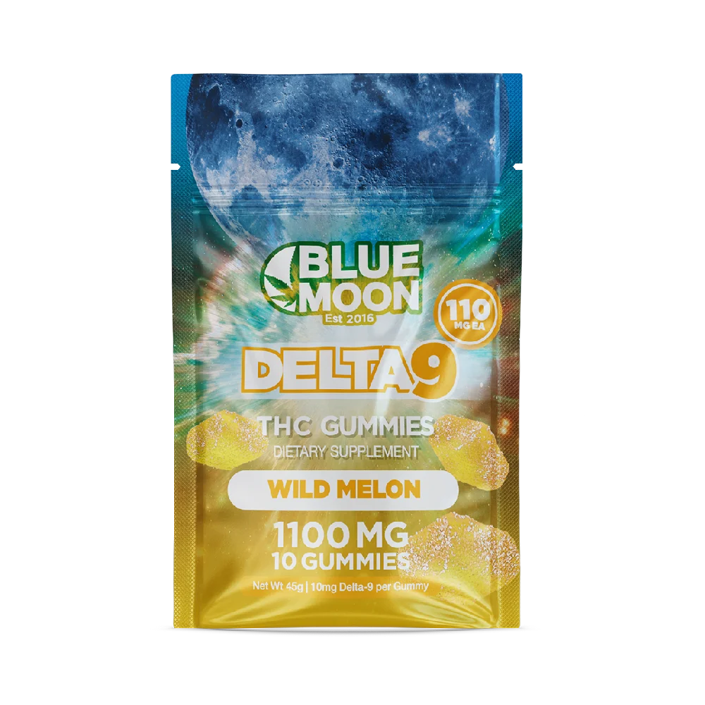 1100MG D9 Wild Melon singles Delta 9 Wild Melon Gummies - Image 1